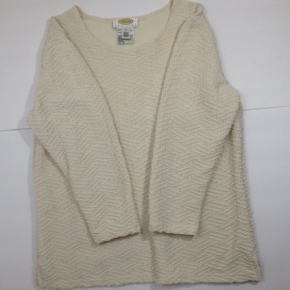 TABLOTS Thick Weave Quarter Sleeve Top S
